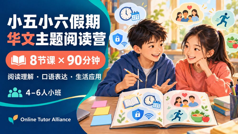 P5&ndash;P6 Holiday Chinese Thematic Reading Camp (8 Lessons)